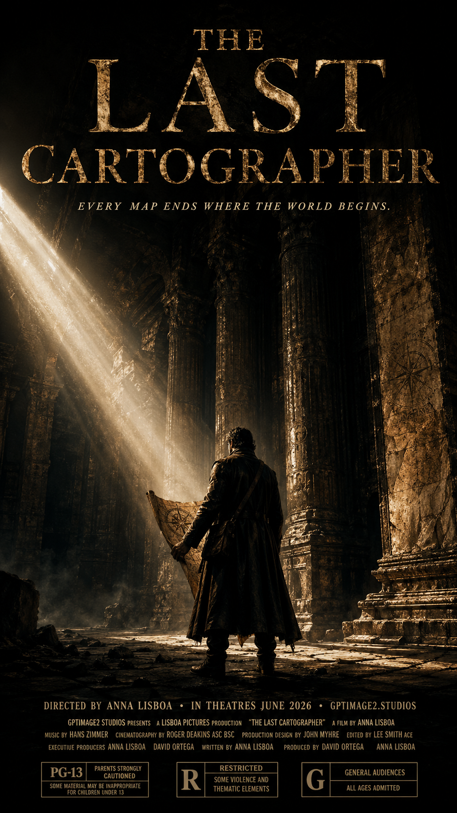 cinematic Hollywood epic movie poster